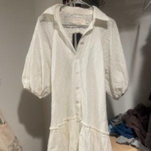 Exquise White Eyelet Dress, XS
